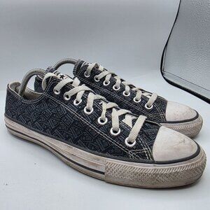 Converse All Star Low Allover License Plate Prints Mens Size 9 Shoes Walking